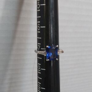 Unlisted Silver Ring with Blue Gemstone